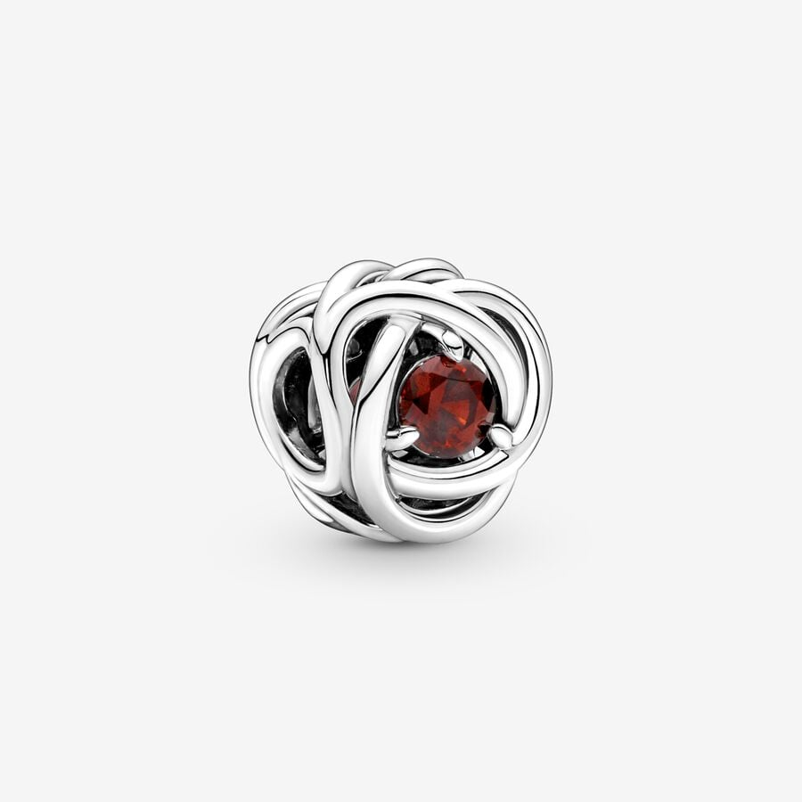 Pandora Moments January Red Eternity Circle Charm
