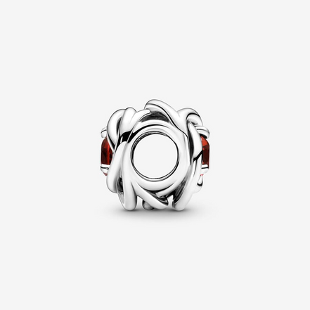 Pandora Moments January Red Eternity Circle Charm