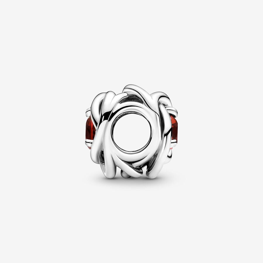 Pandora Moments January Red Eternity Circle Charm