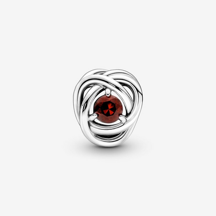 Pandora Moments January Red Eternity Circle Charm