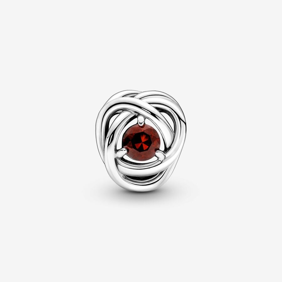 Pandora Moments January Red Eternity Circle Charm