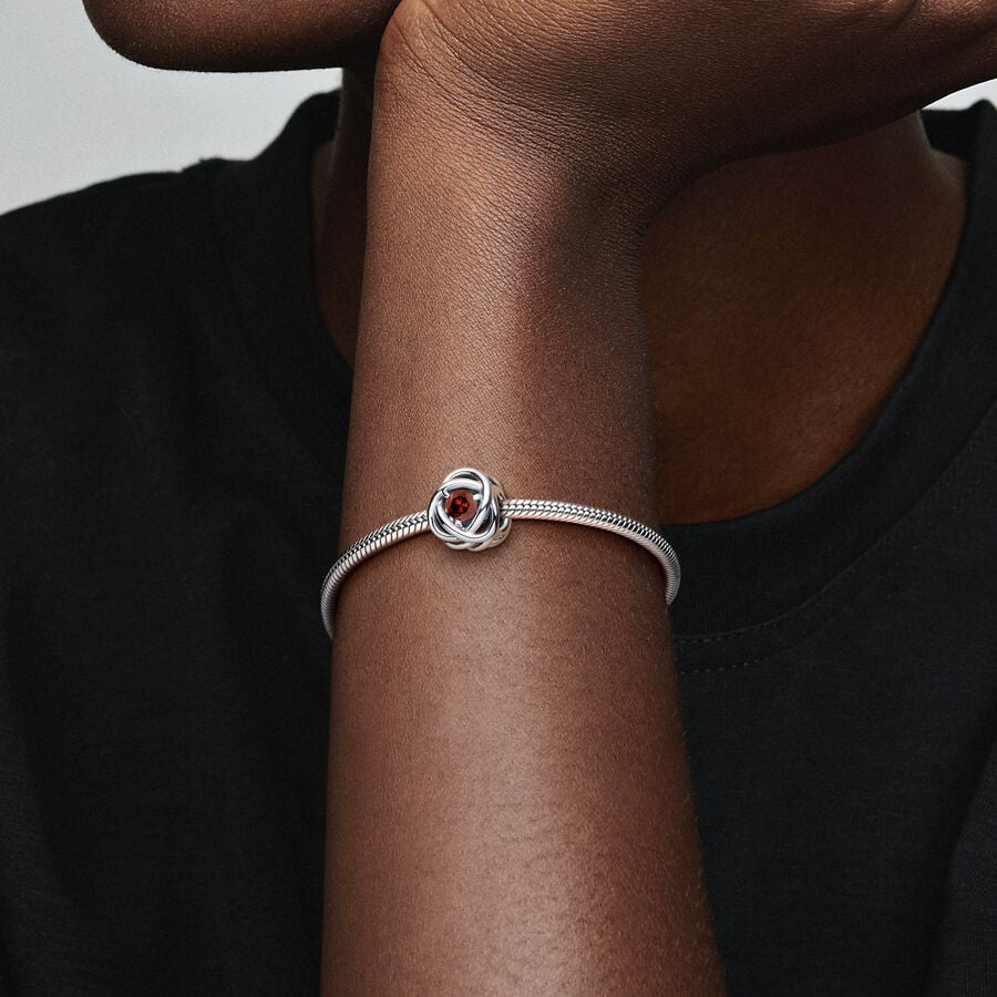 Pandora Moments January Red Eternity Circle Charm