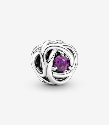 Pandora Moments February Purple Eternity Circle Charm