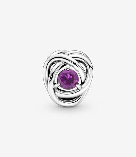 Pandora Moments February Purple Eternity Circle Charm