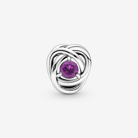 Pandora Moments February Purple Eternity Circle Charm