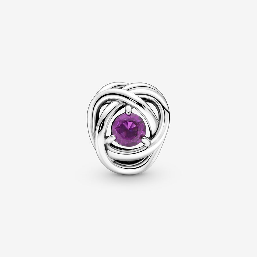 Pandora Moments February Purple Eternity Circle Charm