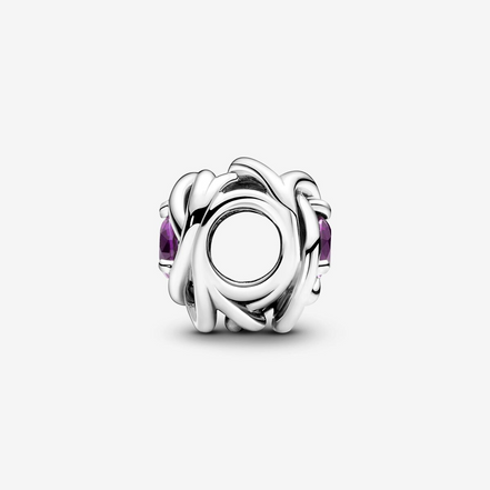 Pandora Moments February Purple Eternity Circle Charm
