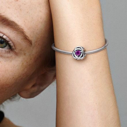 Pandora Moments February Purple Eternity Circle Charm