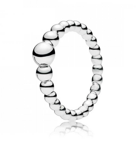 Pandora Moments String Of Beads Silver Ring Size 7