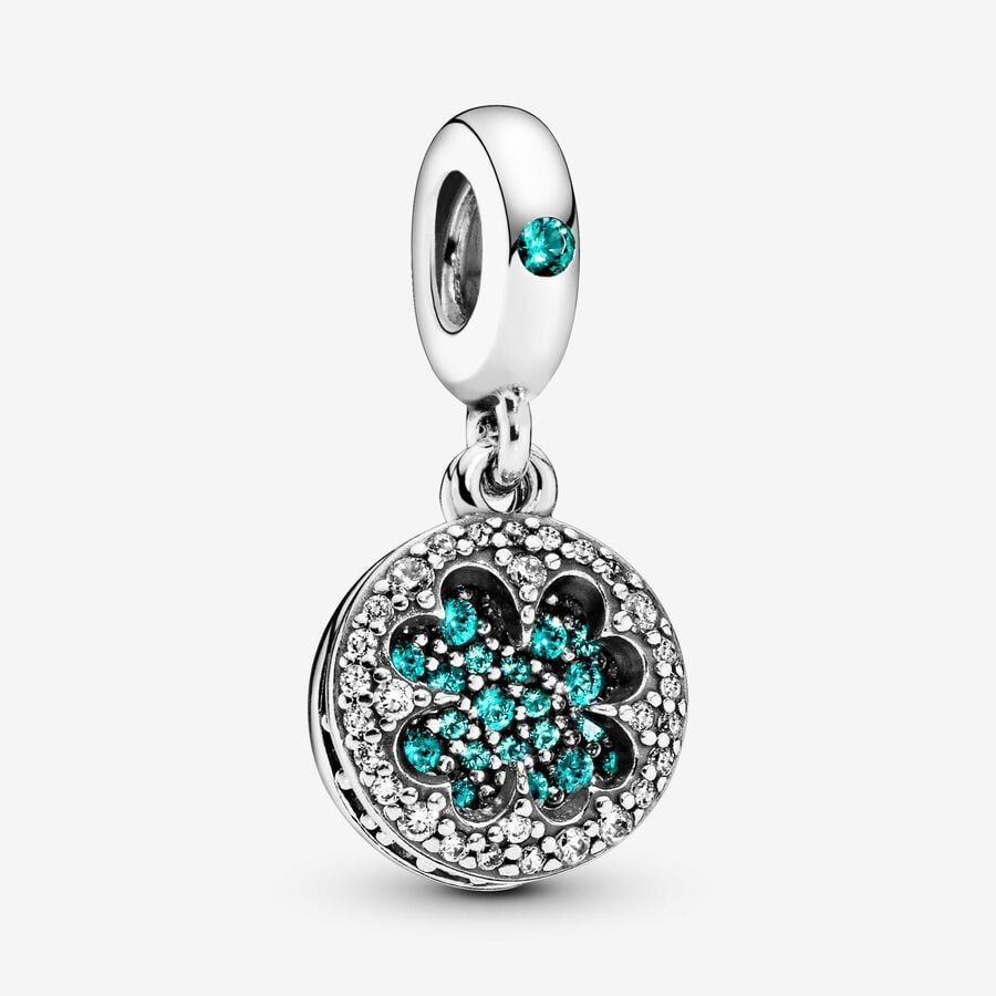 Pandora Moments Lucky Four Leaf Clover Dangle Charm