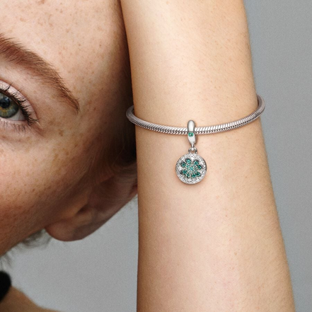 Pandora Moments Lucky Four Leaf Clover Dangle Charm