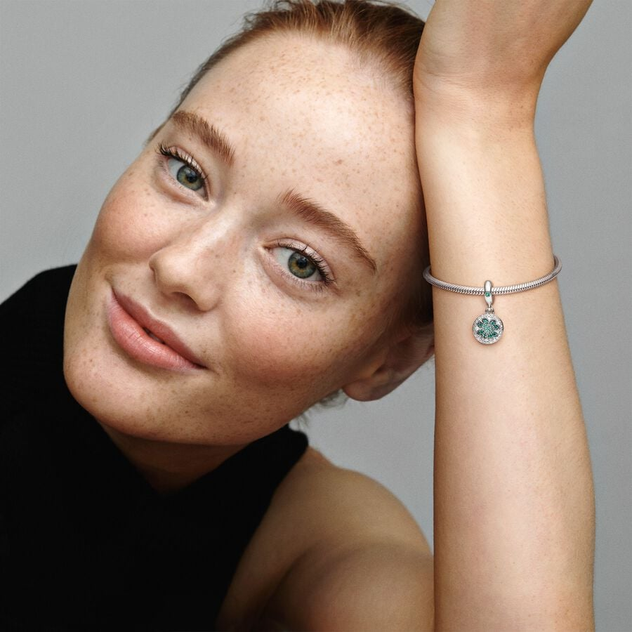 Pandora Moments Lucky Four Leaf Clover Dangle Charm