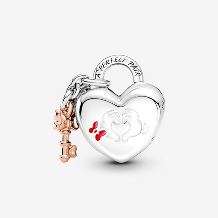 Pandora Disney Mickey Mouse & Minnie Mouse Padlock Charm