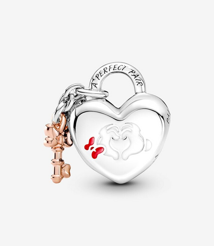 Pandora Disney Mickey Mouse & Minnie Mouse Padlock Charm