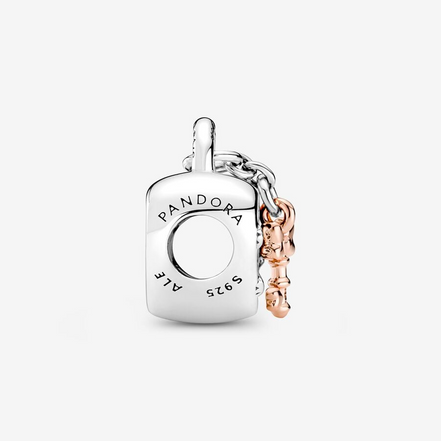 Pandora Disney Mickey Mouse & Minnie Mouse Padlock Charm