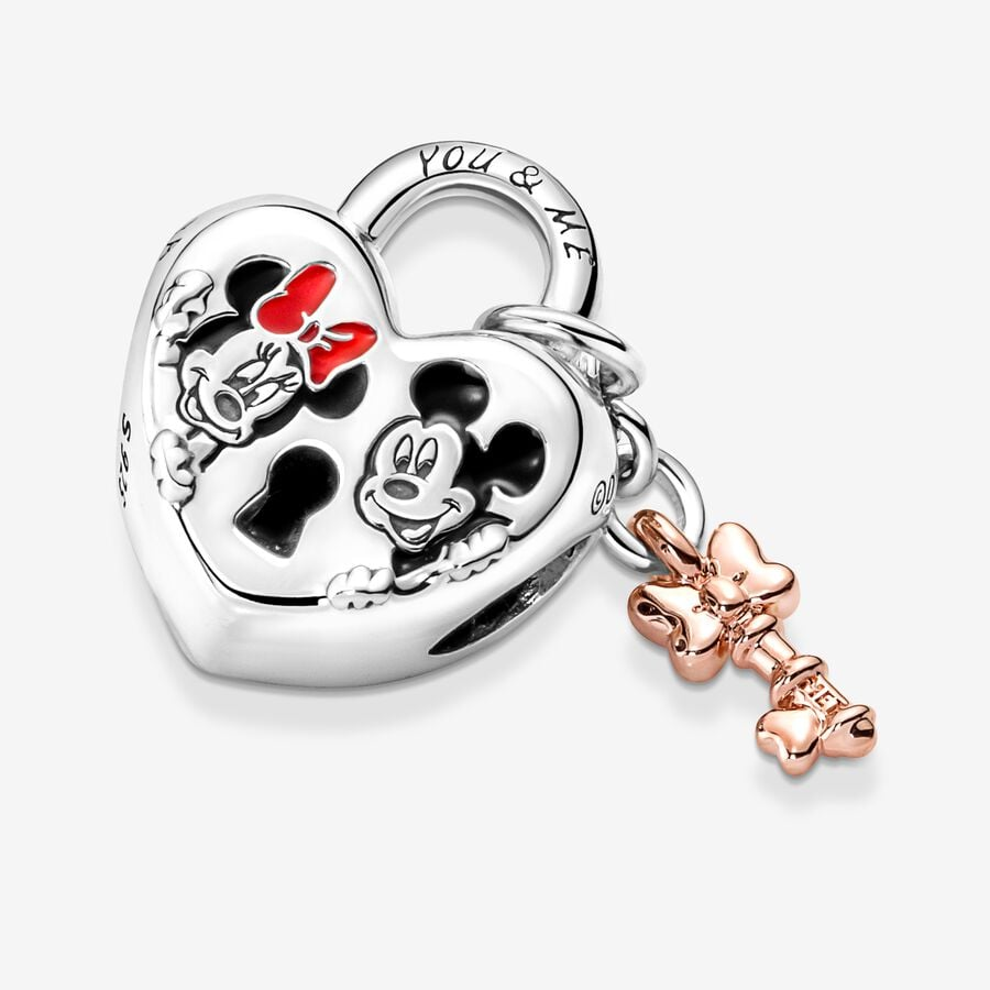 Pandora Disney Mickey Mouse & Minnie Mouse Padlock Charm