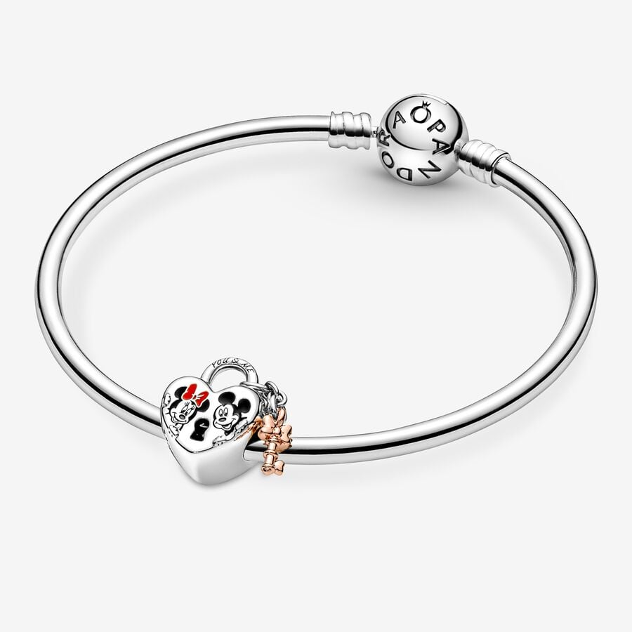 Pandora Disney Mickey Mouse & Minnie Mouse Padlock Charm