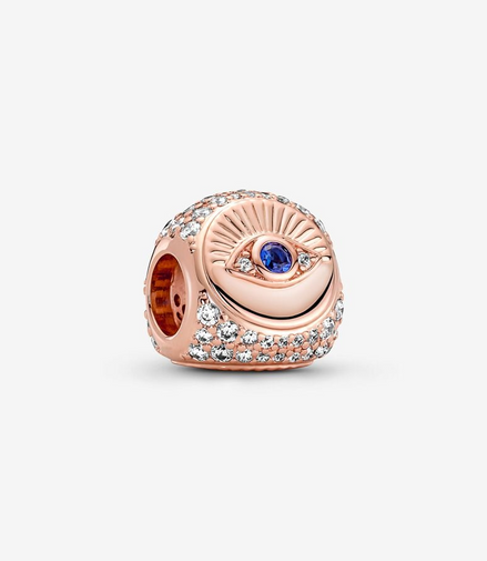 Pandora Moments Hamsa, All-seeing Eye & Feather Three-sided Charm