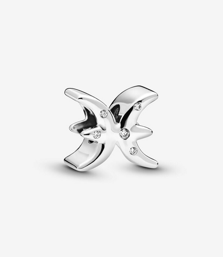 Pandora Moments Silver Sparkling Pisces Zodiac Charm