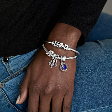 Pandora Moments Silver Sparkling Gemini Zodiac Charm