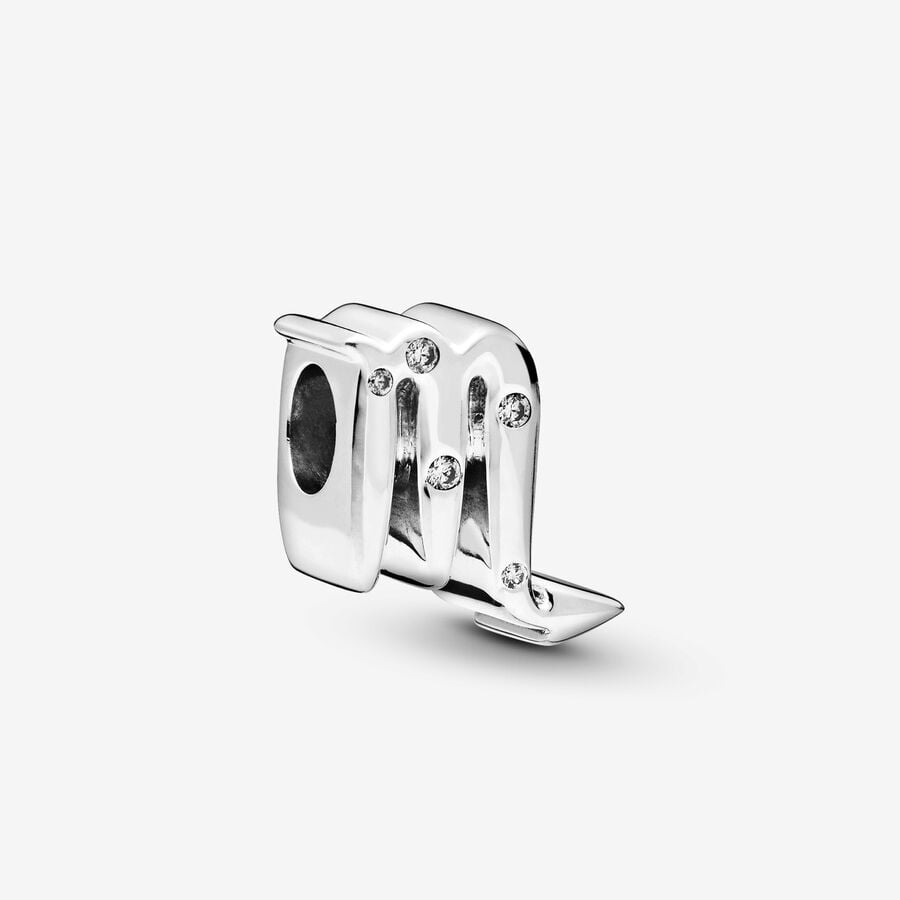 Pandora Moments Silver Sparkling Scorpio Zodiac Charm