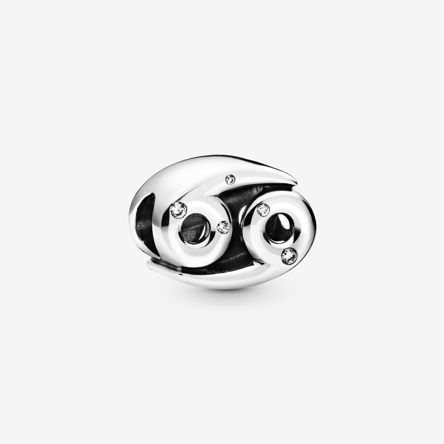 Pandora Moments Silver Sparkling Cancer Zodiac Charm