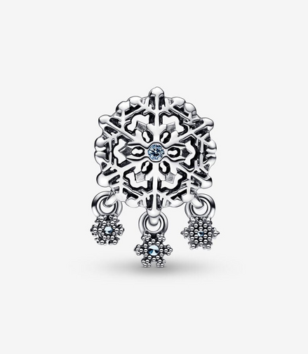 Pandora Moments Icy Snowflake Drop Charm