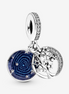 Pandora Moments "Love You To The Moon And Back" Double Dangle Tree & Galaxy Moon Charm