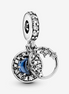 Pandora Moments Blue Night Sky Crescent Moon & Stars Love  Dangle Charm