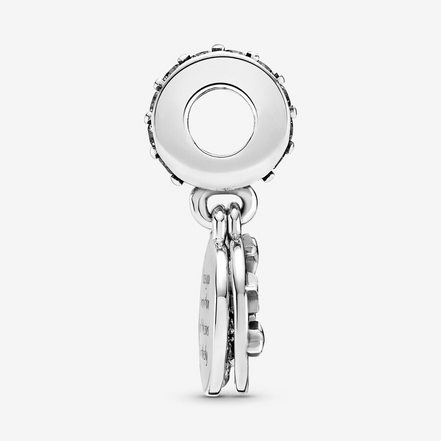 Pandora Moments Blue Night Sky Crescent Moon & Stars Love  Dangle Charm