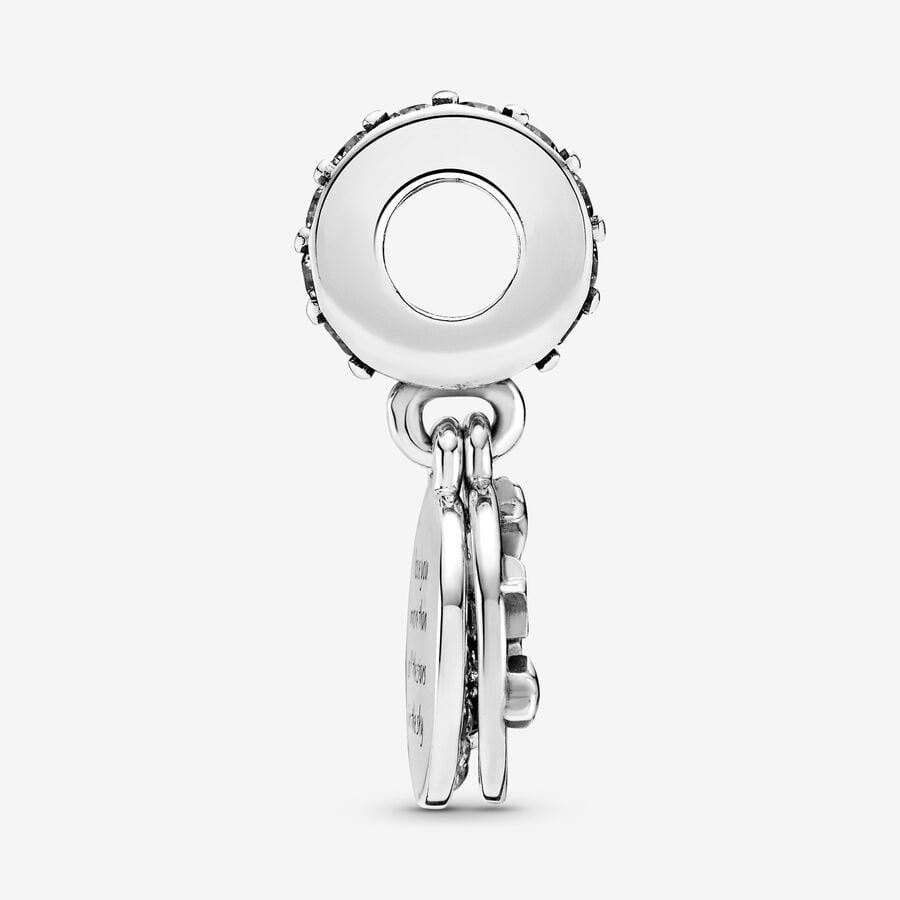 Pandora Moments Blue Night Sky Crescent Moon & Stars Love  Dangle Charm