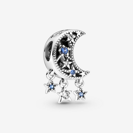 Pandora Moments "Dream Big" Star & Crescent Moon Charm