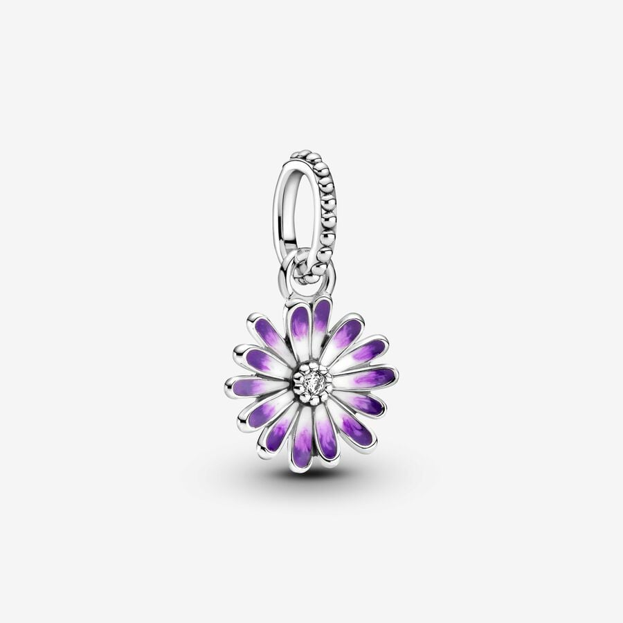 Panodra Moments Purple Daisy Dangle Charm