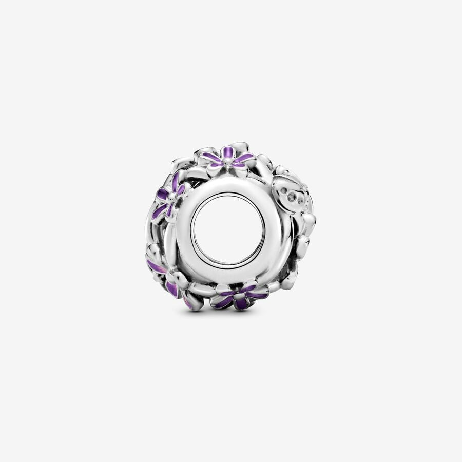 Pandora Moments Openwork Purple Daisy Charm