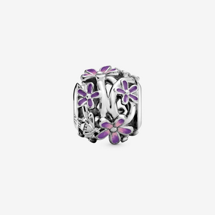 Pandora Moments Openwork Purple Daisy Charm
