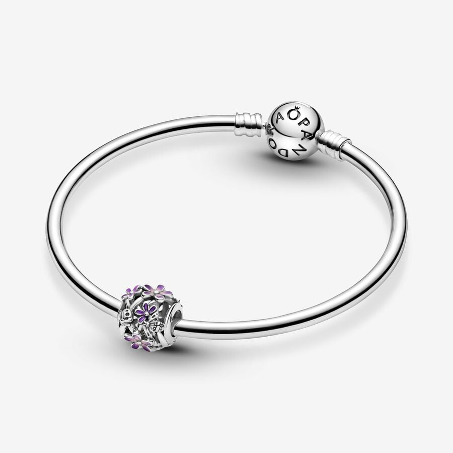 Pandora Moments Openwork Purple Daisy Charm