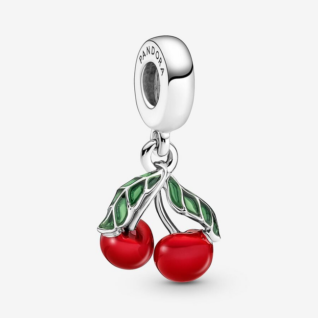 Pandora Moments Asymmetrical Cherry Fruit Dangle Charm