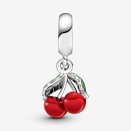 Pandora Moments Asymmetrical Cherry Fruit Dangle Charm