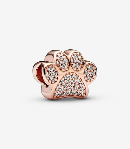 Pandora Moments Sparkling Paw Print Charm