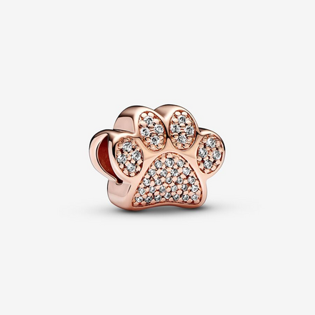 Pandora Moments Sparkling Paw Print Charm