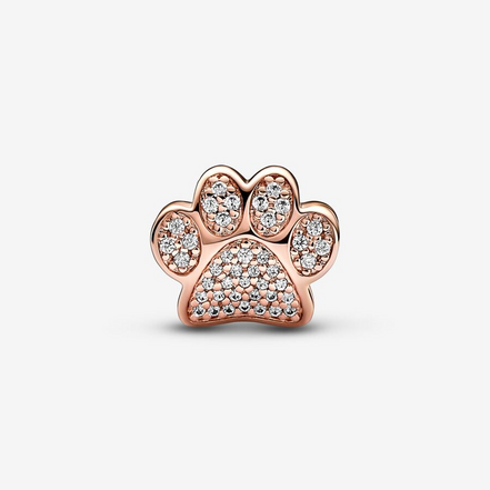 Pandora Moments Sparkling Paw Print Charm