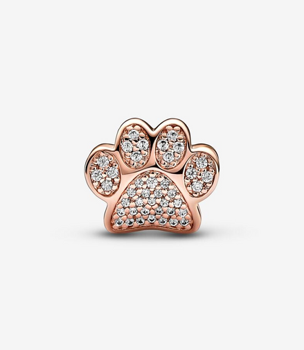 Pandora Moments Sparkling Paw Print Charm