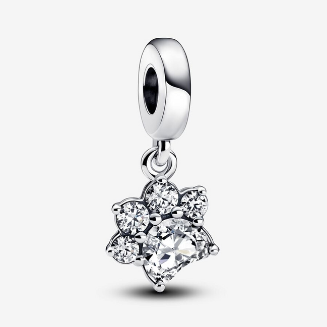 Pandora Moments Sparkling Pet Paw Print Dangle Charm