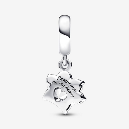 Pandora Moments Sparkling Pet Paw Print Dangle Charm