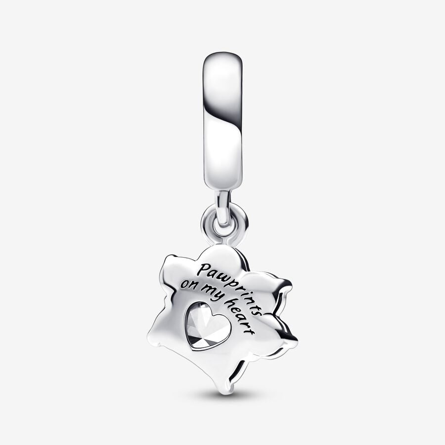 Pandora Moments Sparkling Pet Paw Print Dangle Charm
