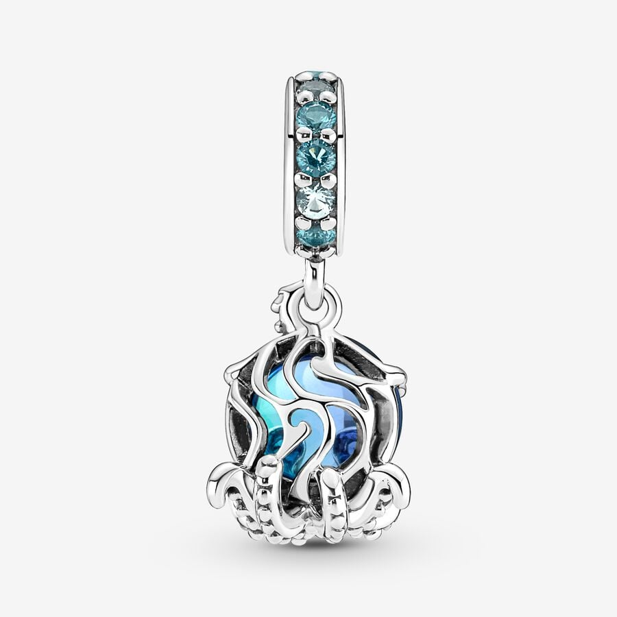 Pandora Moments Murano Glass Cute Octopus Dangle Charm