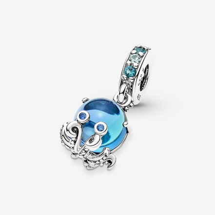 Pandora Moments Murano Glass Cute Octopus Dangle Charm