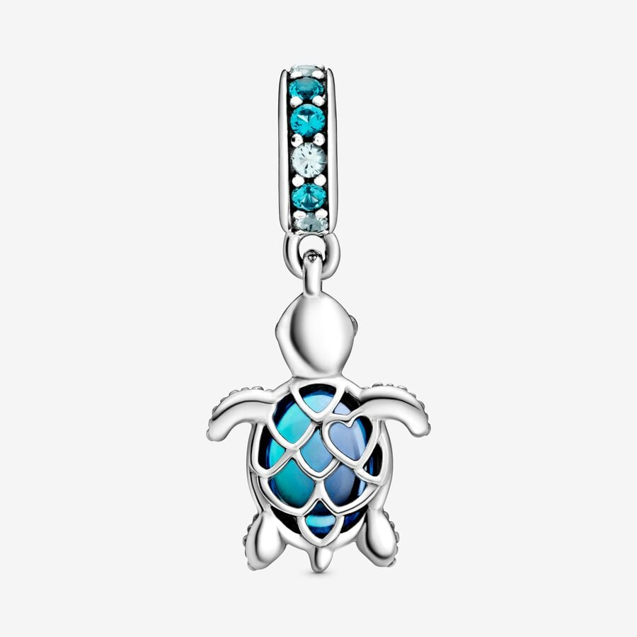 Pandora Moments Murano Glass Sea Turtle Dangle Charm