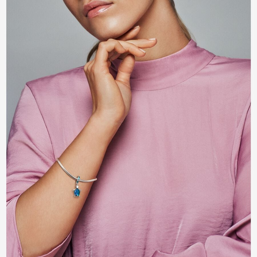 Pandora Moments Murano Glass Sea Turtle Dangle Charm