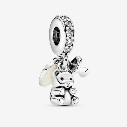 Pandora Moments Silver Teddy Bear Dangle Charm